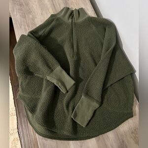 Forest Green Aerie Offline Women's Quarter Zip Sweater